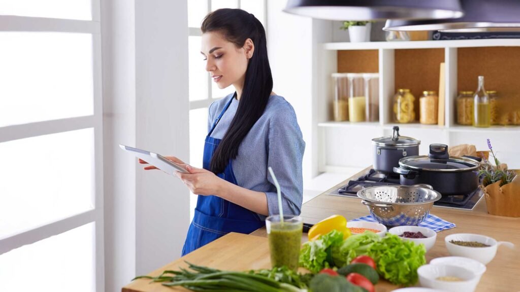 woman Plan Ahead in kitchen.